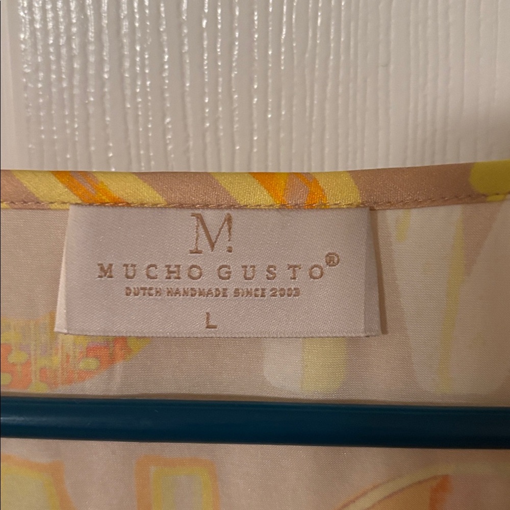 Mucho Gusto Colorful Women's Top size L - Picture 2 of 5